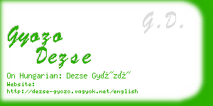 gyozo dezse business card